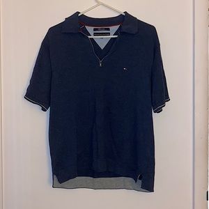 Im selling a Men’s Large Navy Blue Tommy Hilfiger Quarter Zip Polo
